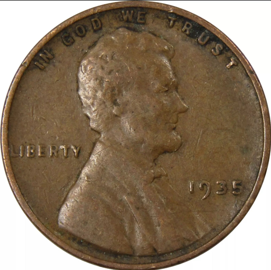 1935 Lincoln Wheat Cent – G/VG