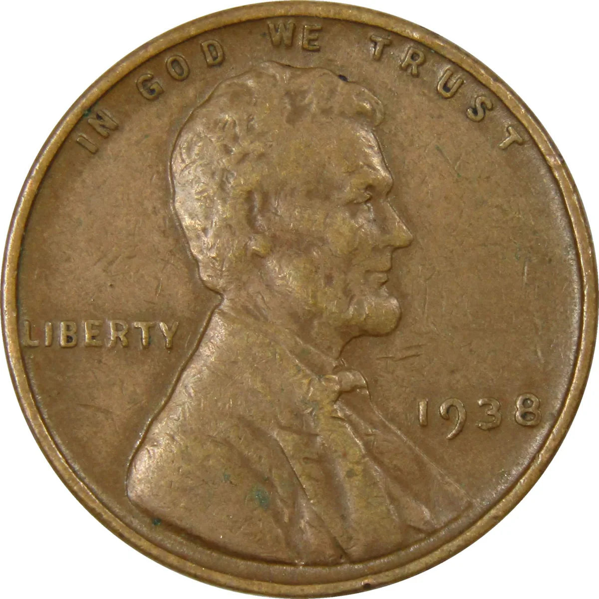 1938 Lincoln Wheat Cent – G/VG