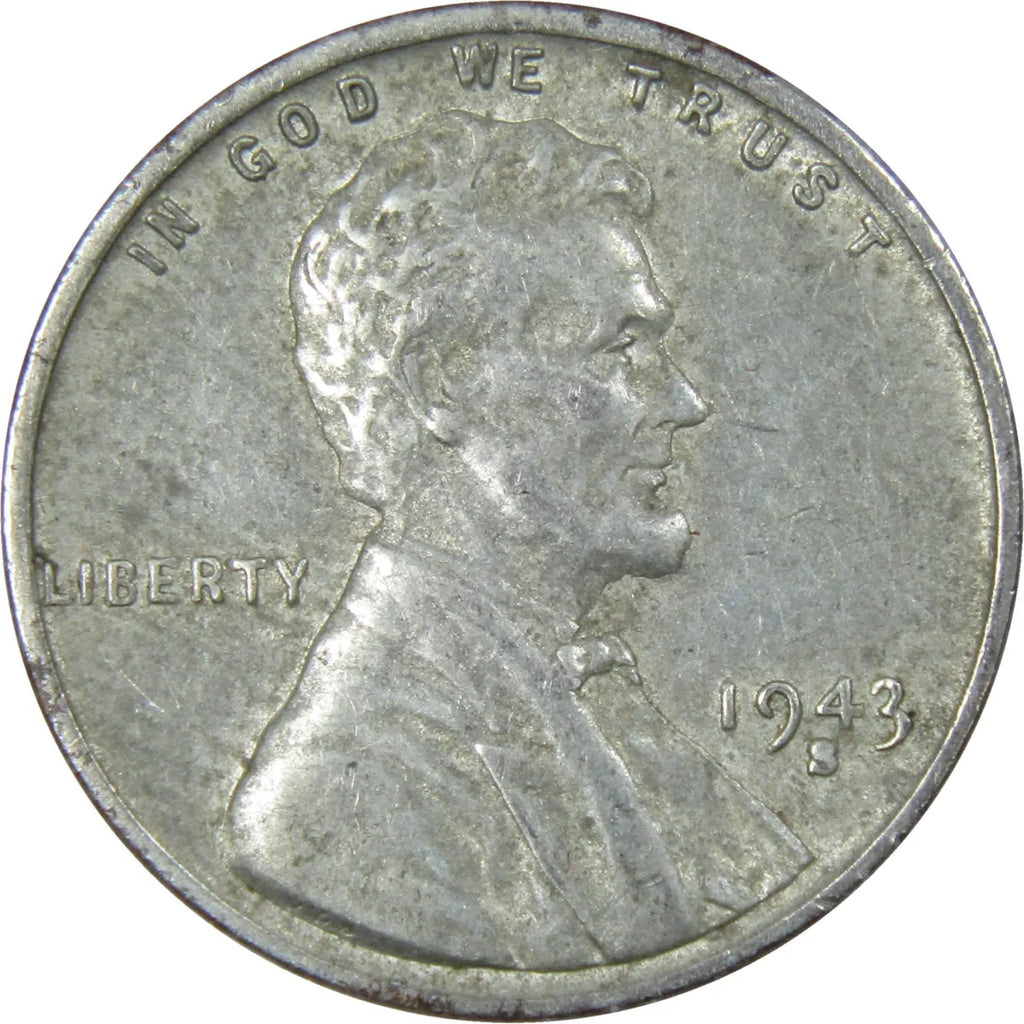 1943-S Lincoln Steel Wheat Cent – G/VG