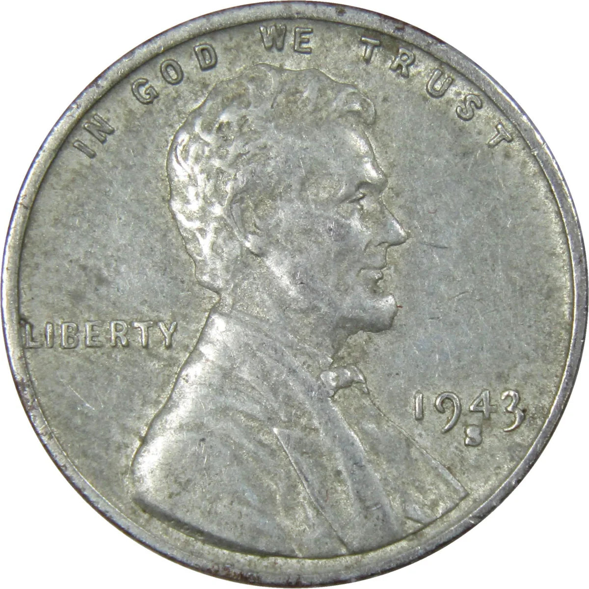1943-S Lincoln Steel Wheat Cent – G/VG