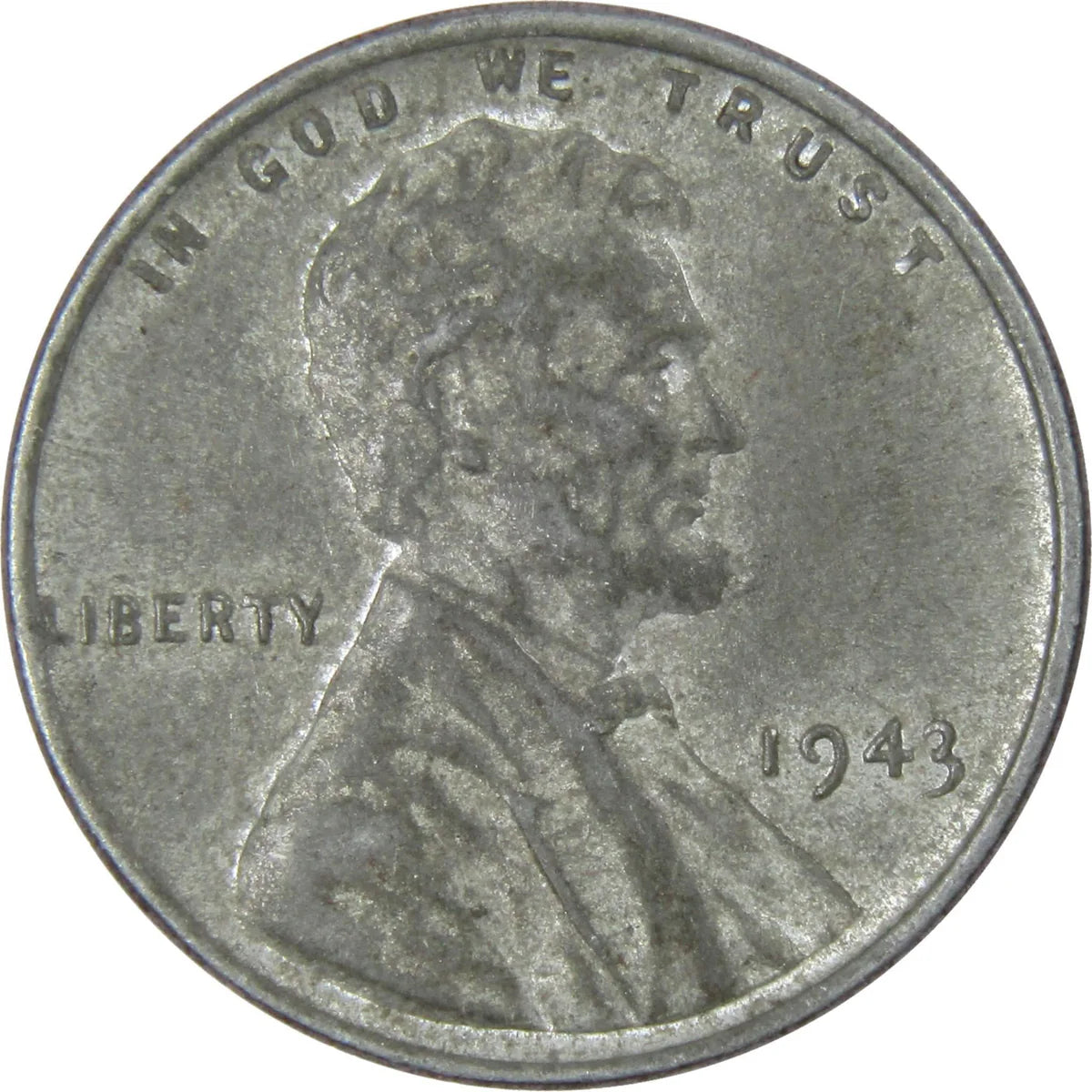 1943 Lincoln Steel Wheat Cent – G/VG