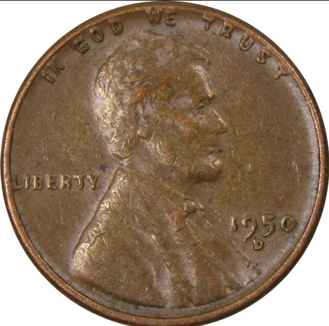 1950-D Lincoln Wheat Cent – G/VG
