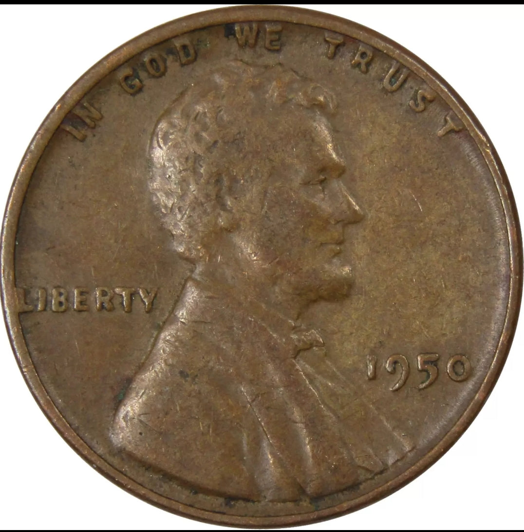 1950 Lincoln Wheat Cent – G/VG