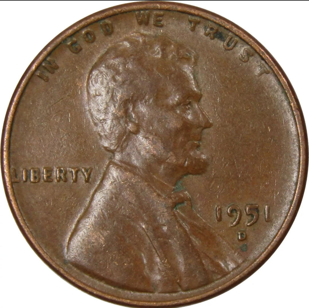 1951-D Lincoln Wheat Cent – G/VG