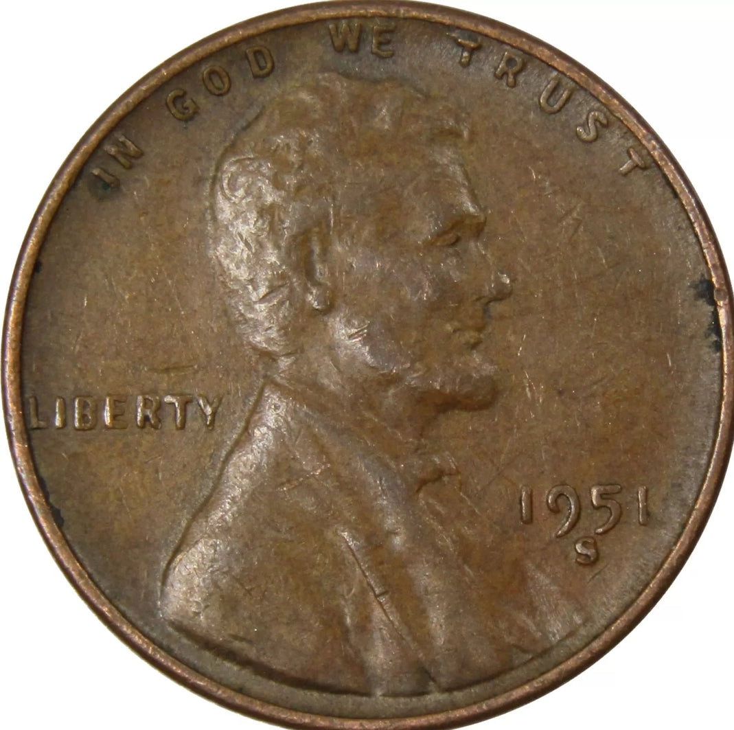 1951-S Lincoln Wheat Cent – G/VG