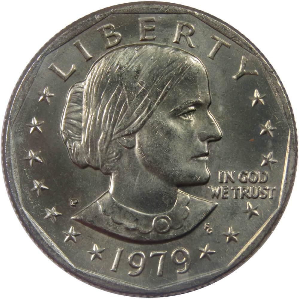 1979-P Susan B. Anthony Dollar – Uncirculated obverse representative stock photograph
