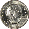 1980-P Susan B. Anthony Dollar – Uncirculated obverse representative stock photograph