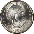 1999-P Susan B. Anthony Dollar – Uncirculated obverse representative stock photograph