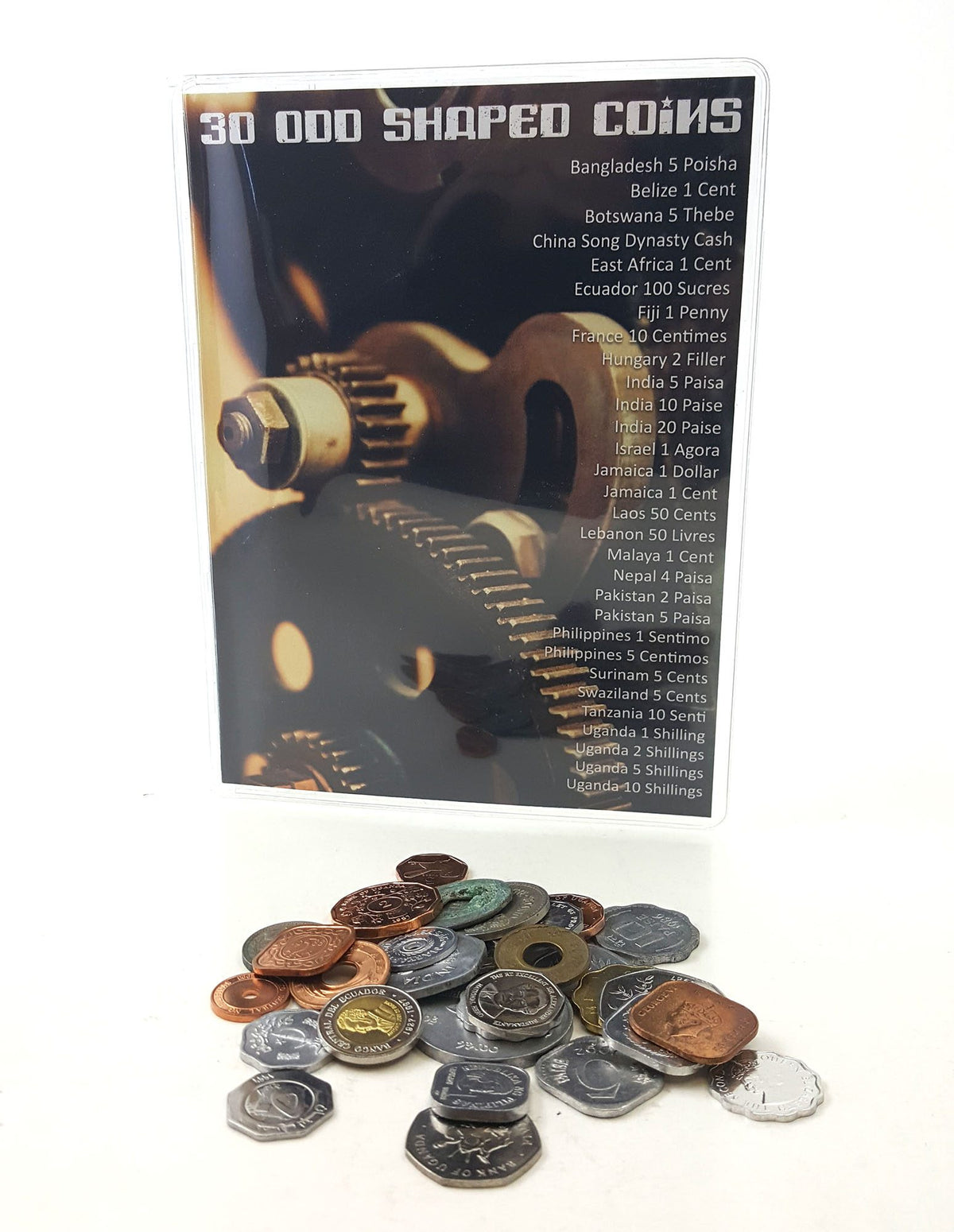 Odd Shaped Coins: A Set of 30 Different Coins from Around the World