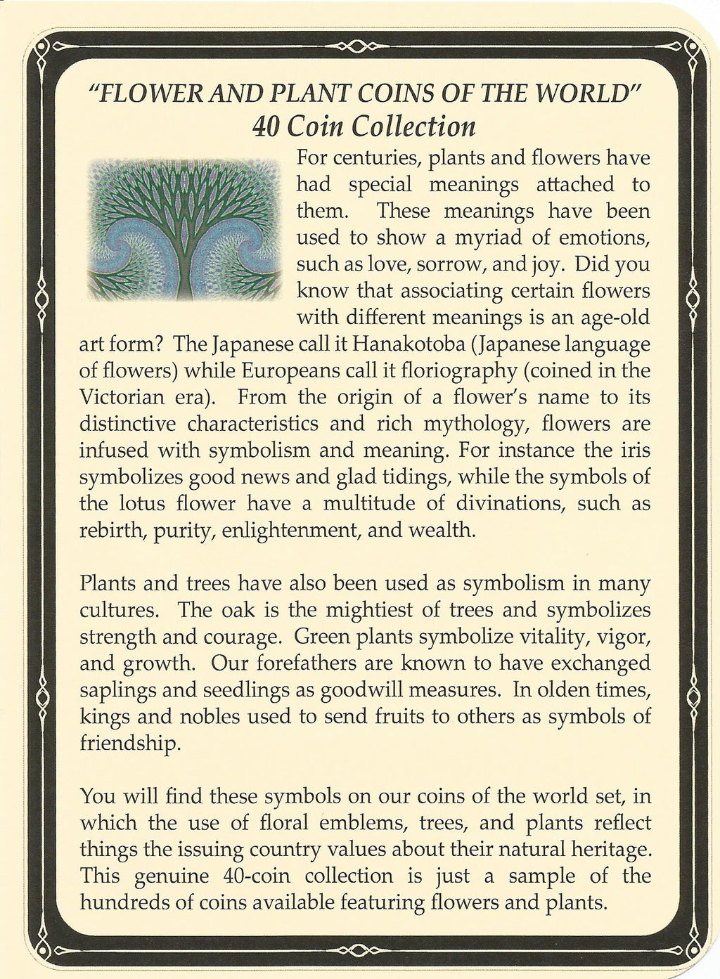 Flowers And Plant Coins: A Set of 40 From around the World - image 3