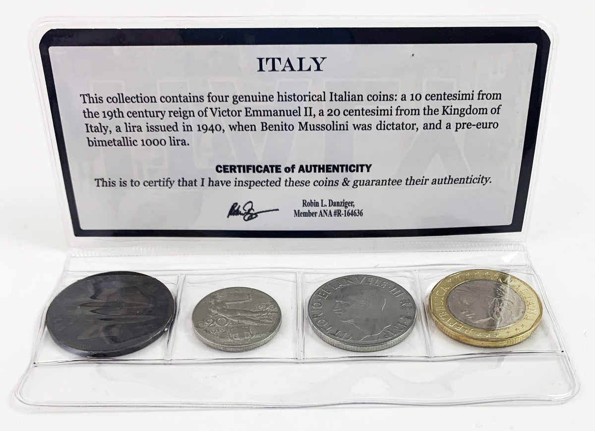 Italy: Four Historical Italian Coins (mini) - image 3