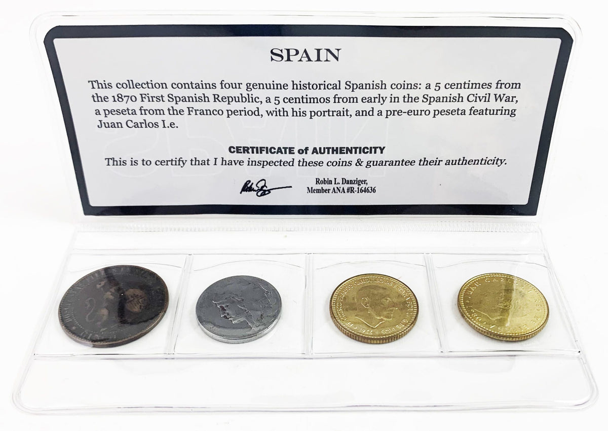 Spain: Four Historical Spanish Coins (mini) - image 3