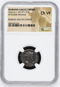 Brightened NGC 2066330-323 front: Tetricus I AD 271–274 Romano-Gallic Empire BI double-denarius, graded Ch VF