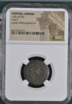NGC 8231053-077 front: Pontus, Amisus c.85–65 BC AE22 under Mithradates VI