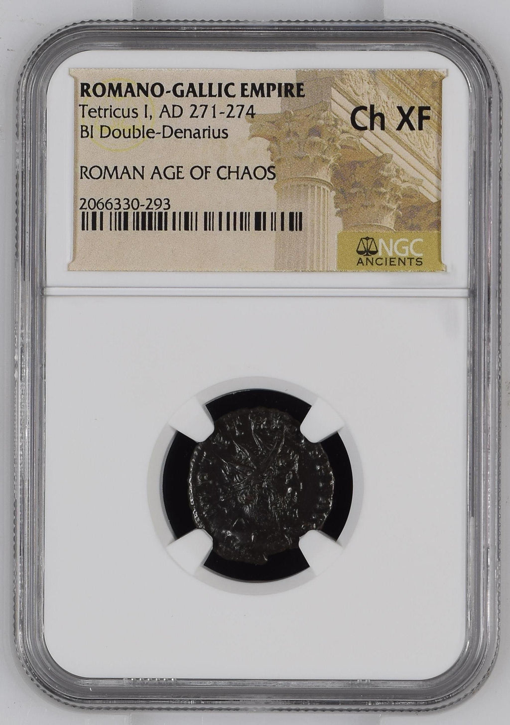 Tetricus I (AD 271–274) Romano-Gallic Empire BI Double-Denarius NGC Ch XF