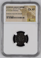 Tetricus I (AD 271–274) Romano-Gallic Empire BI Double-Denarius NGC Ch XF