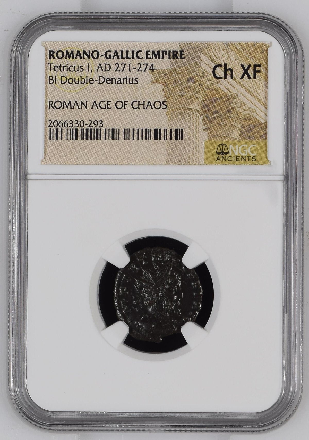Tetricus I (AD 271–274) Romano-Gallic Empire BI Double-Denarius NGC Ch XF