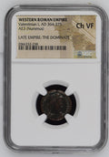 Valentinian I (AD 364–375) Roman Empire AE3 Nummus NGC Ch VF