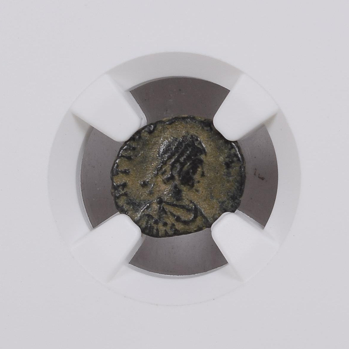 Theodosius II (AD 402–450) Eastern Roman Empire AE4 Nummus NGC Ch F