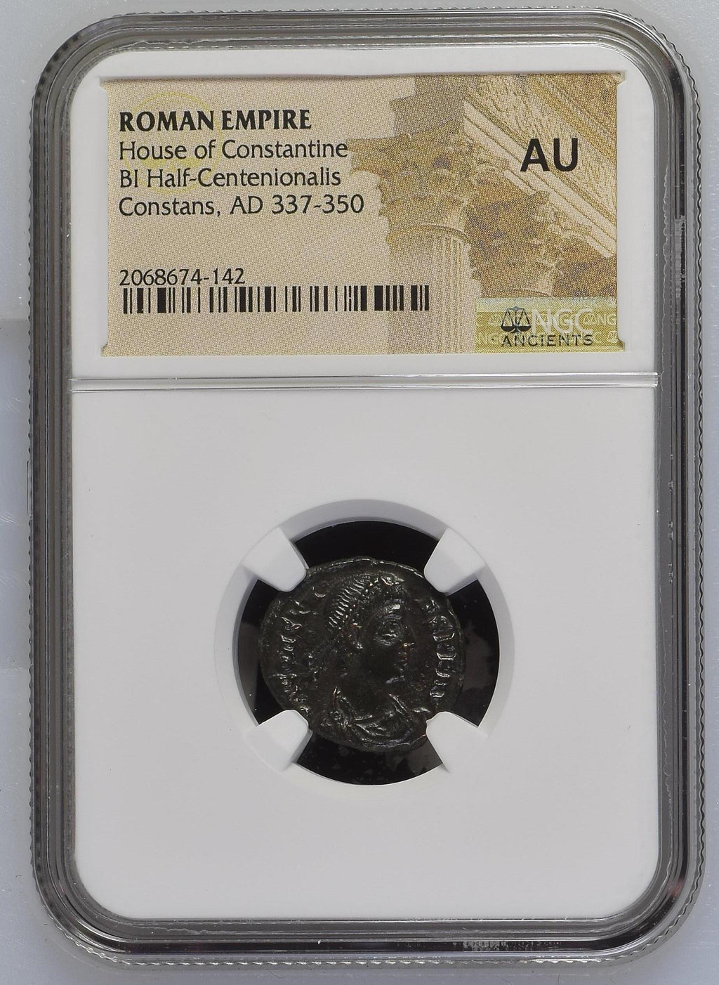 Constans (AD 337–350) Roman Empire AE Coin NGC AU