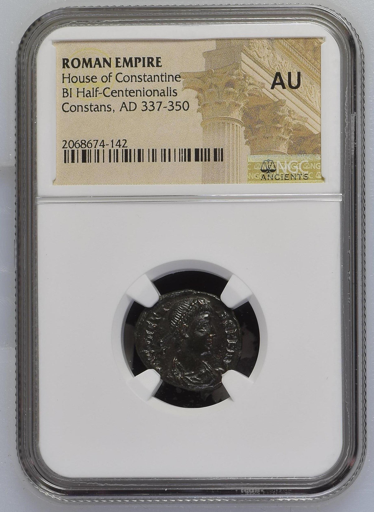 Constans (AD 337–350) Roman Empire AE Coin NGC AU