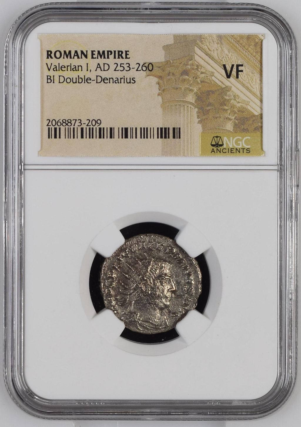Valerian I (AD 253–260) Roman Empire BI Double-Denarius NGC VF