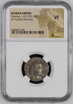 Valerian I (AD 253–260) Roman Empire BI Double-Denarius NGC VF