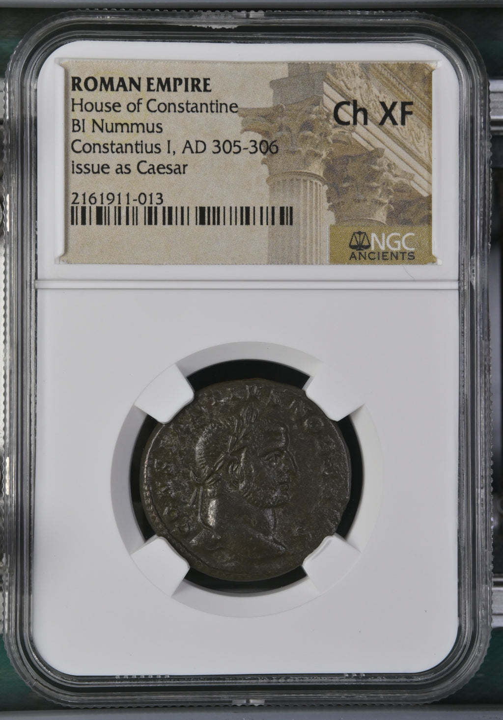 Constantius I (AD 293–306) Roman Empire AE1 Nummus NGC Ch XF