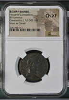 Constantius I (AD 293–306) Roman Empire AE1 Nummus NGC Ch XF