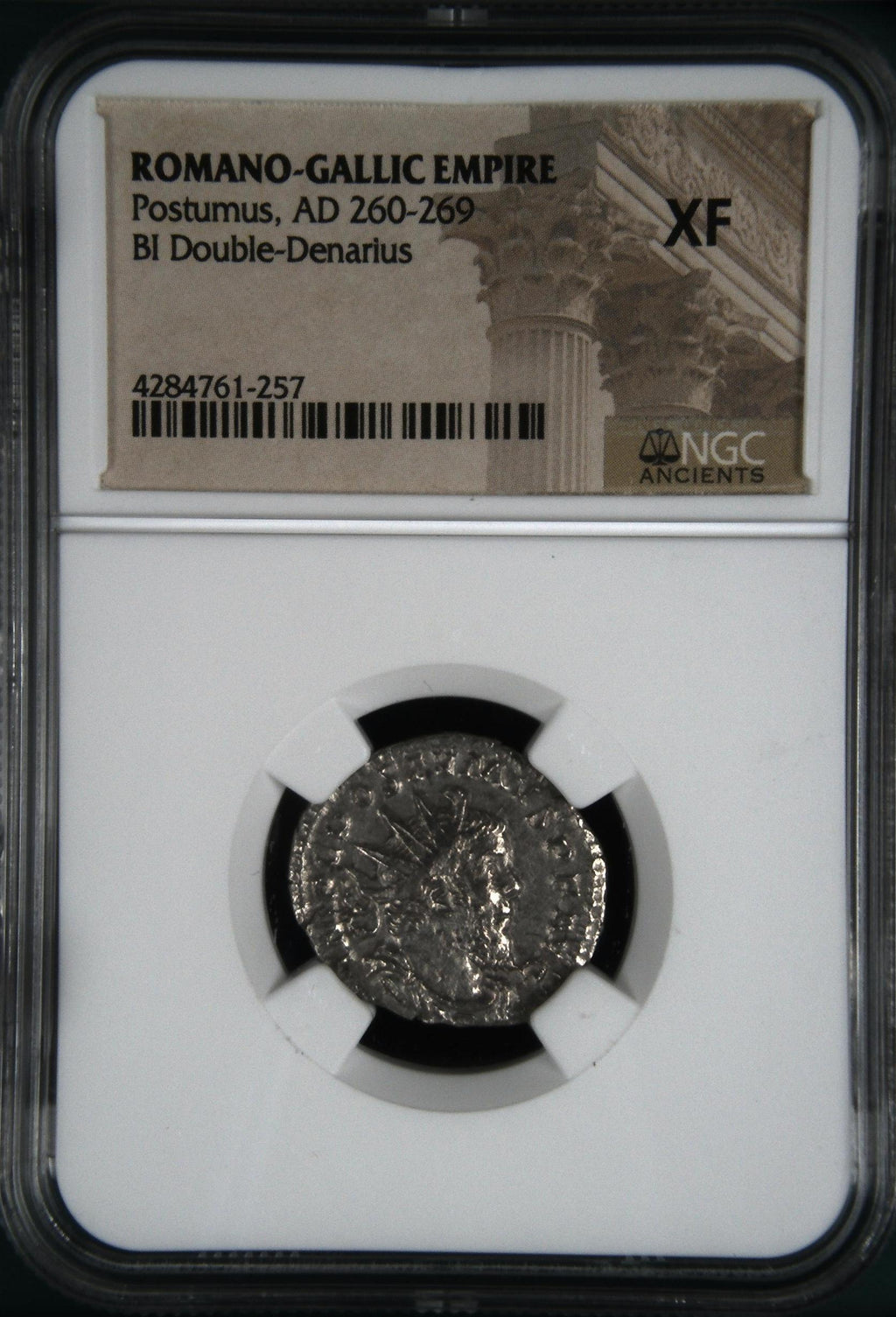 Postumus (AD 260–269) Romano-Gallic Empire BI Double-Denarius NGC XF