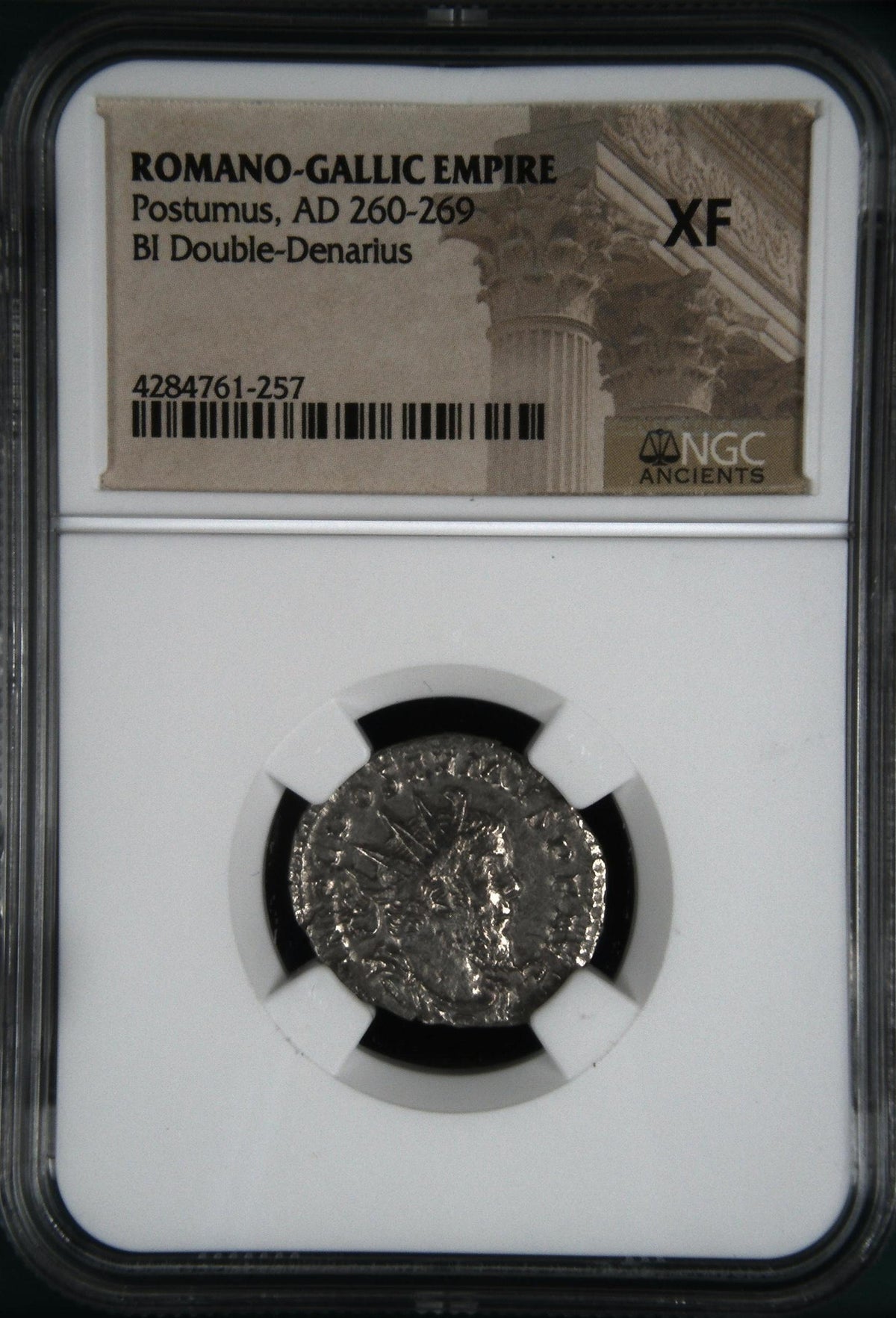 Postumus (AD 260–269) Romano-Gallic Empire BI Double-Denarius NGC XF