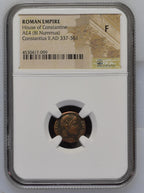 Constantius II (AD 337–361) Roman Empire AE4 BI Nummus NGC F