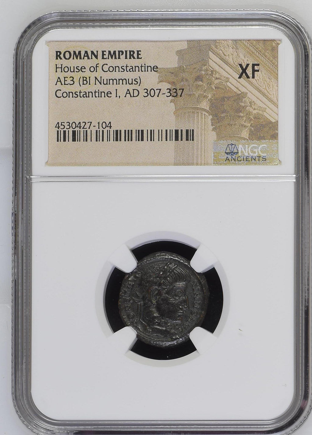 Constantine I (AD 272–337) Roman Empire AE3/AE4 Nummus NGC XF