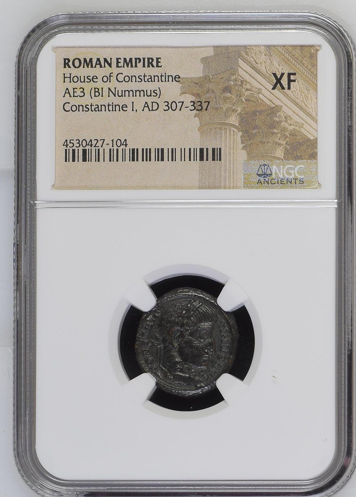 Constantine I (AD 272–337) Roman Empire AE3/AE4 Nummus NGC XF