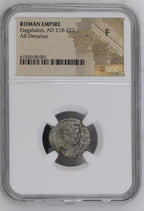 Elagabalus (AD 218–222) Roman Empire AR Denarius NGC F