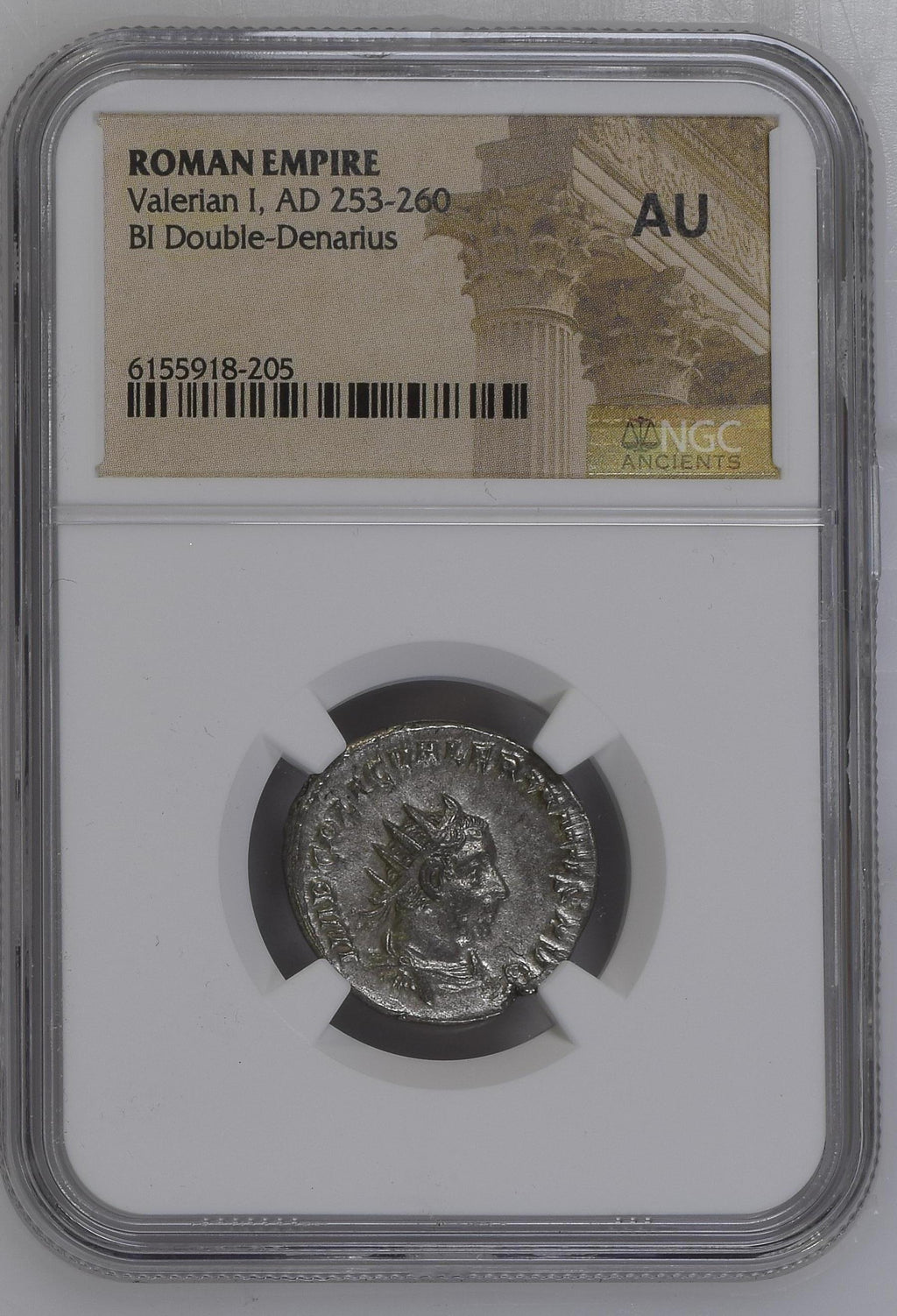 Valerian I (AD 253–260) Roman Empire BI Double-Denarius NGC AU