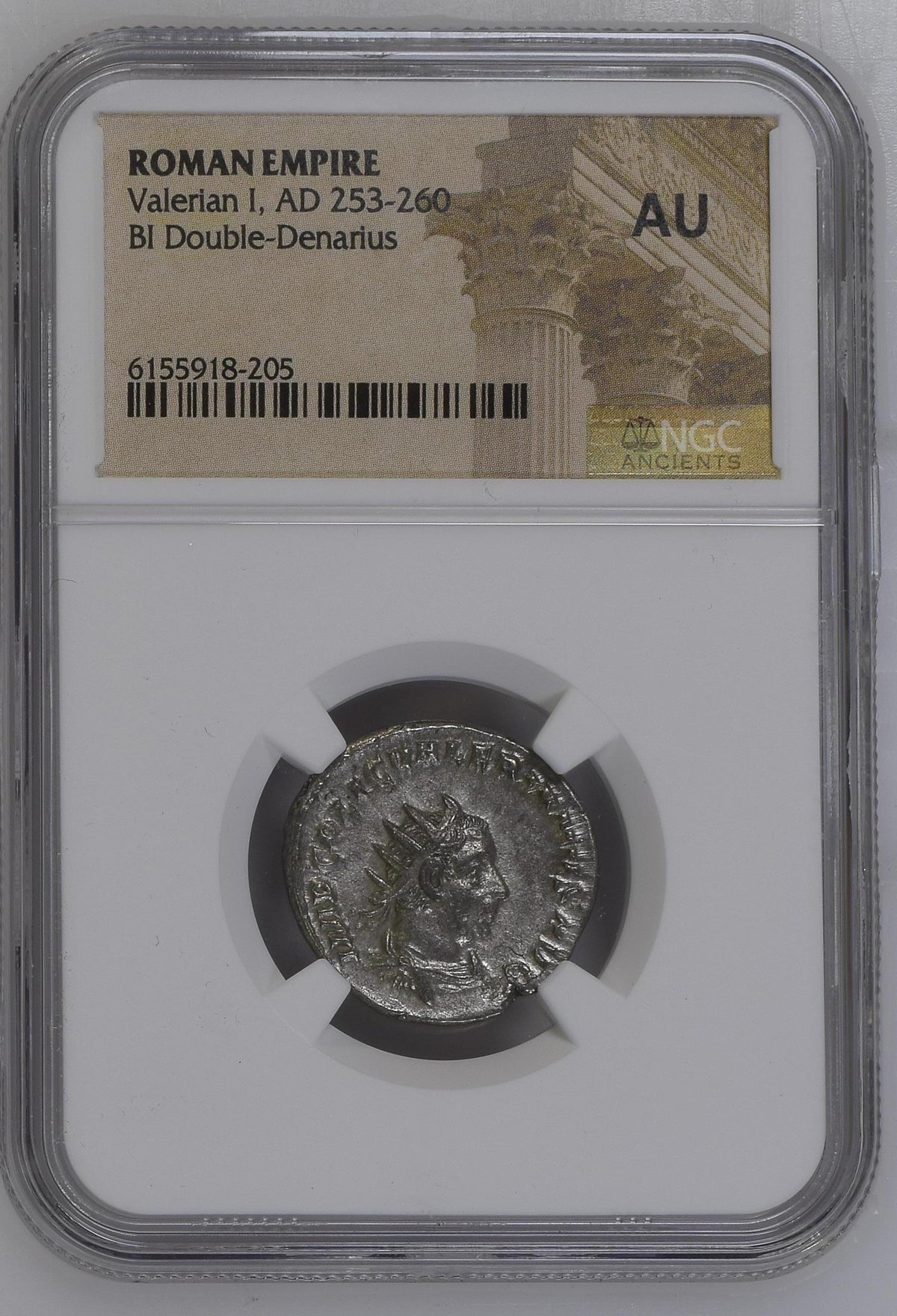 Valerian I (AD 253–260) Roman Empire BI Double-Denarius NGC AU