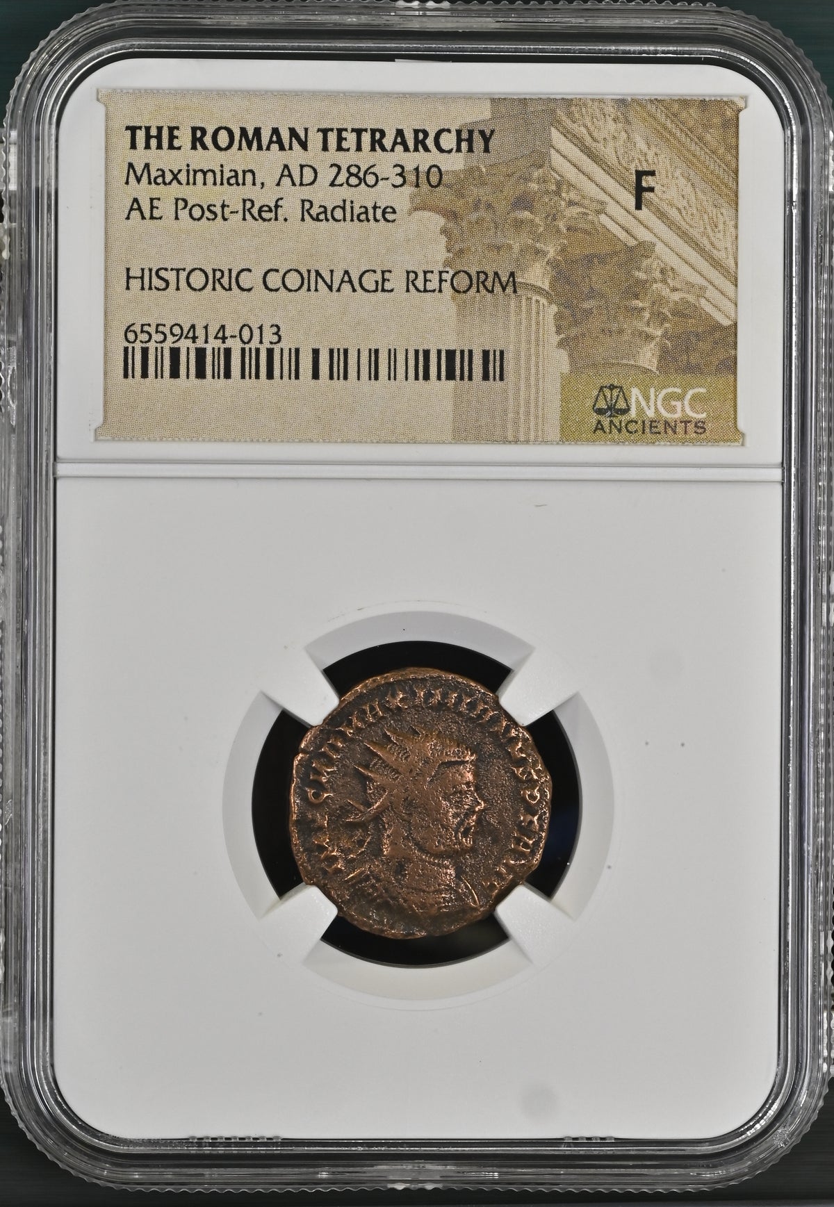 Maximian (AD 286–310) Roman Empire AE Post-Reform Radiate NGC F