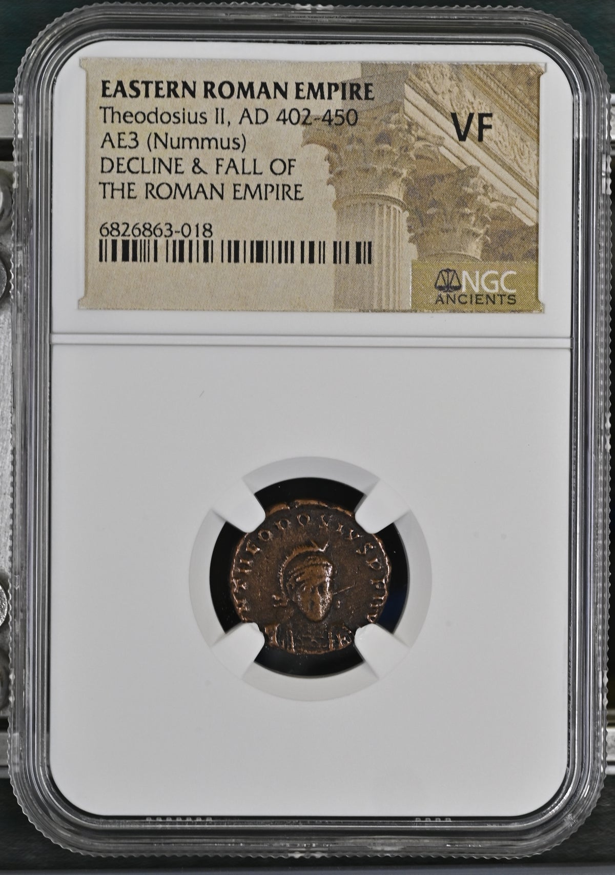 Theodosius II (AD 402–450) Eastern Roman Empire AE4 Nummus NGC VF