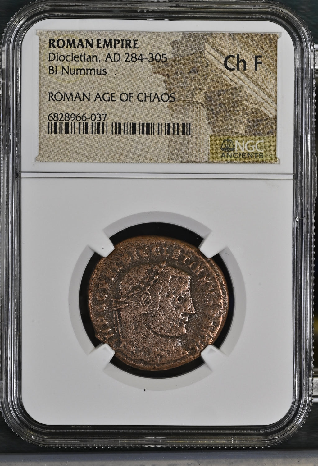 Diocletian (AD 284–305) Roman Empire BI Nummus NGC Ch F