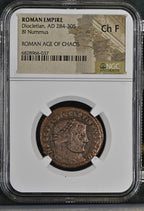 Diocletian (AD 284–305) Roman Empire BI Nummus NGC Ch F