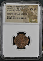 Maximian (AD 286–310) Roman Empire AE Post-Reform Radiate NGC Ch F