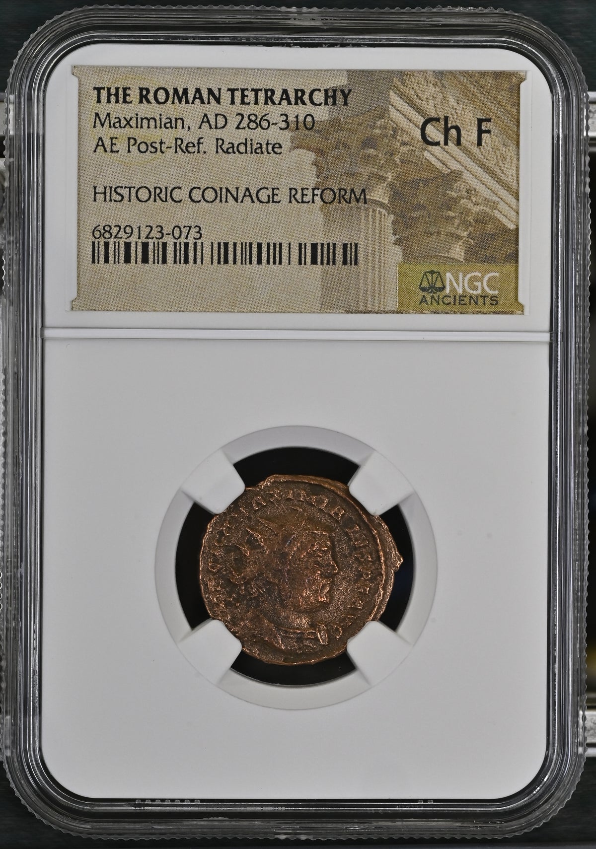 Maximian (AD 286–310) Roman Empire AE Post-Reform Radiate NGC Ch F
