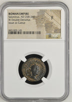 Saloninus (AD 258–260) Roman Empire BI Double-Denarius Caesar NGC F