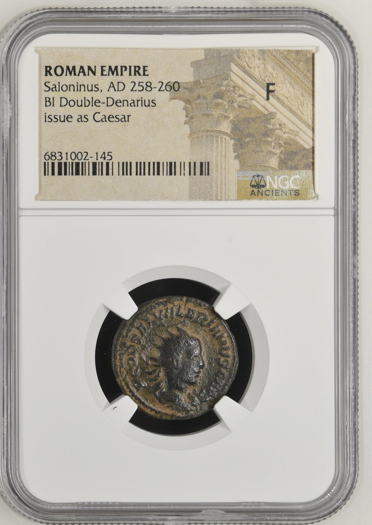 Saloninus (AD 258–260) Roman Empire BI Double-Denarius Caesar NGC F