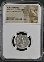 Herennia Etruscilla (AD 249–253) Roman Empire AR Double-Denarius NGC Ch VF