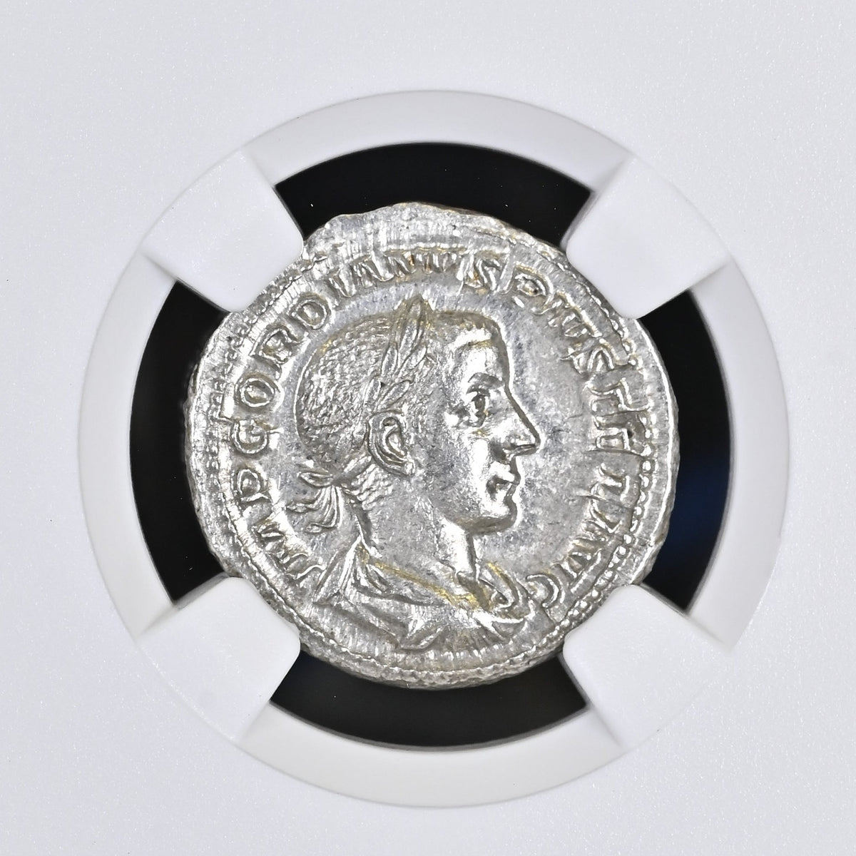 Gordian III (AD 238–244) Roman Empire AR Denarius NGC Ch AU