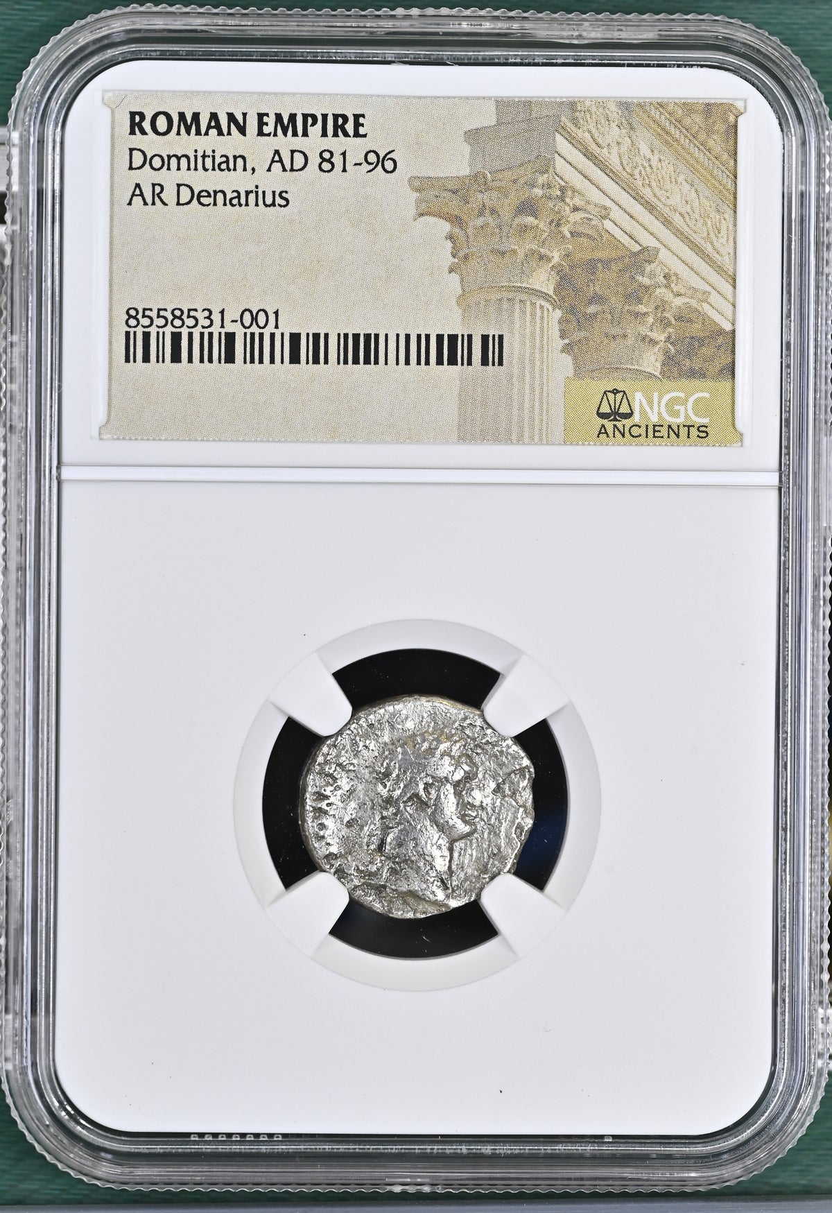 Domitian (AD 81–96) Roman Empire AR Denarius NGC (LG Tier)