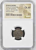 Crispus (AD 316–326) Roman Empire BI Nummus NGC Ch XF