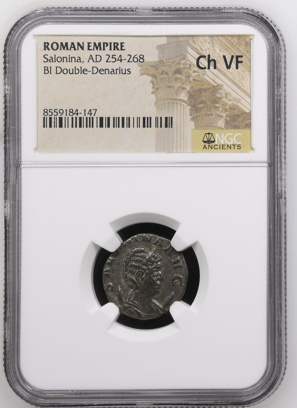 Salonina (AD 254–268) Roman Empire BI Double-Denarius NGC Ch VF